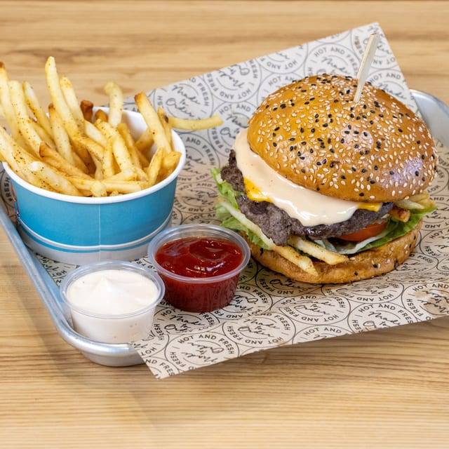 Baghdad Delight Burger.